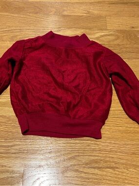 Vintage red youth 2T  Knit Crewneck Sweater made in the USA